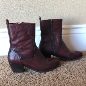 Frye red boots